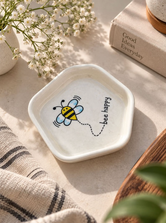 Bee Happy Trinklet Plate