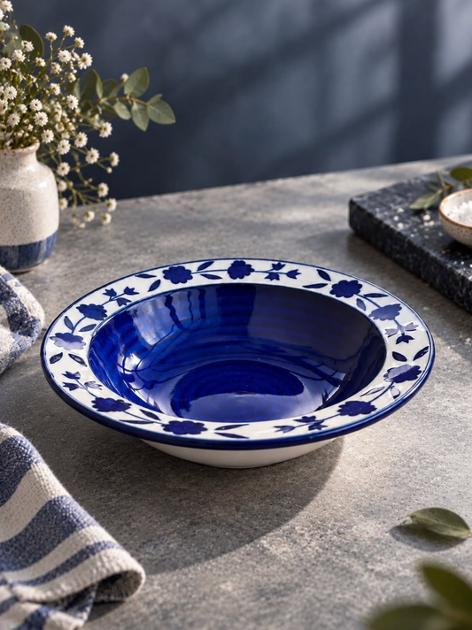 Indigo Blue Serving Bowl