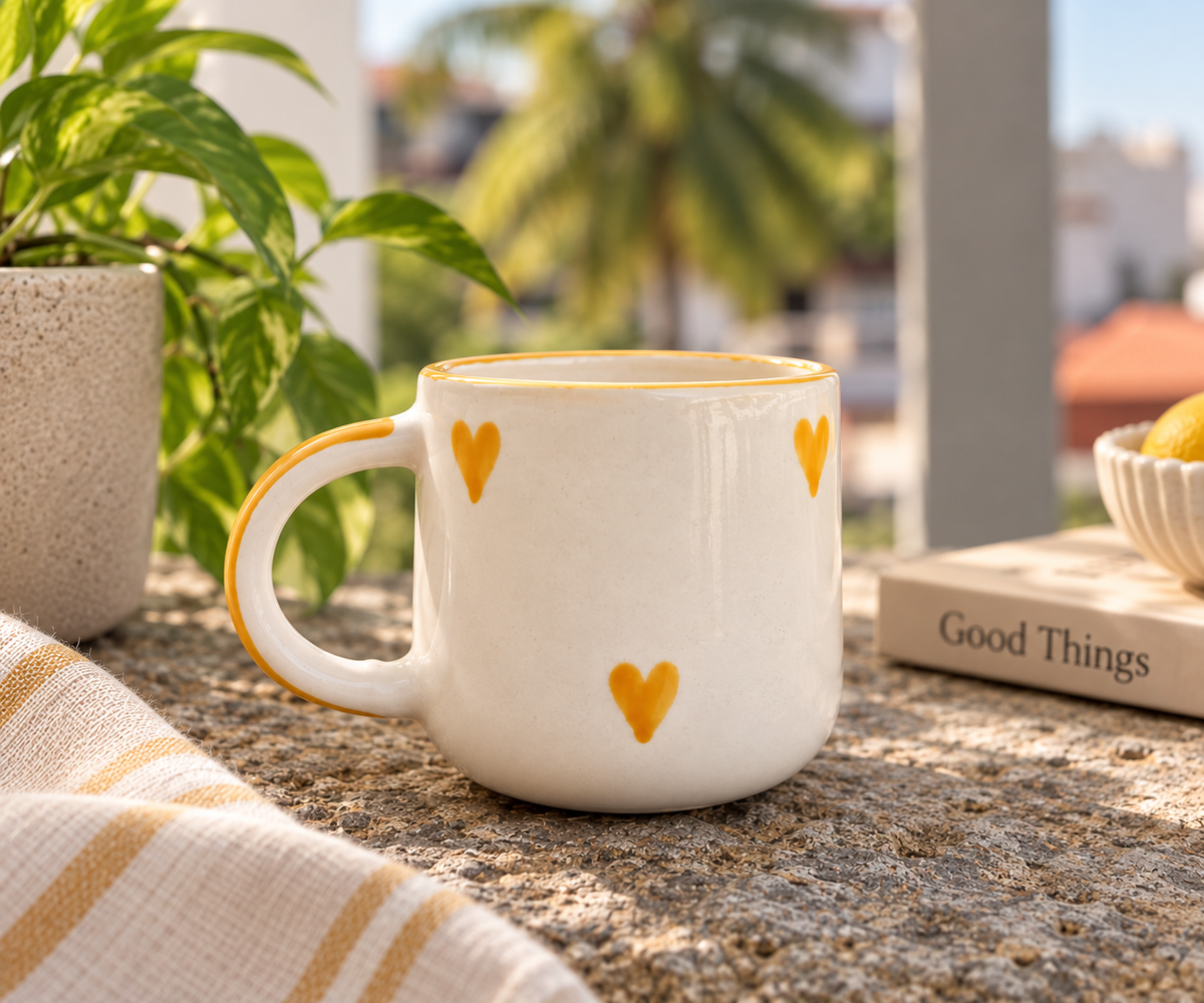 Yellow Heart Mug