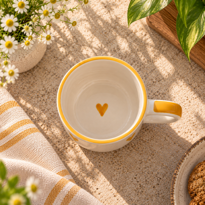 Yellow Heart Mug
