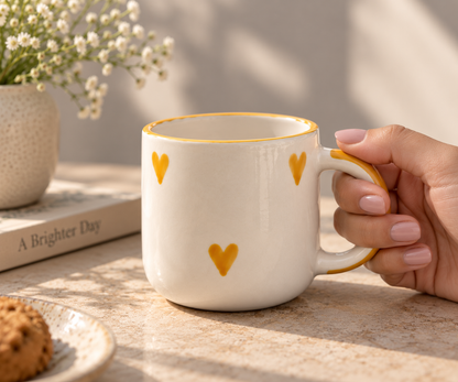 Yellow Heart Mug