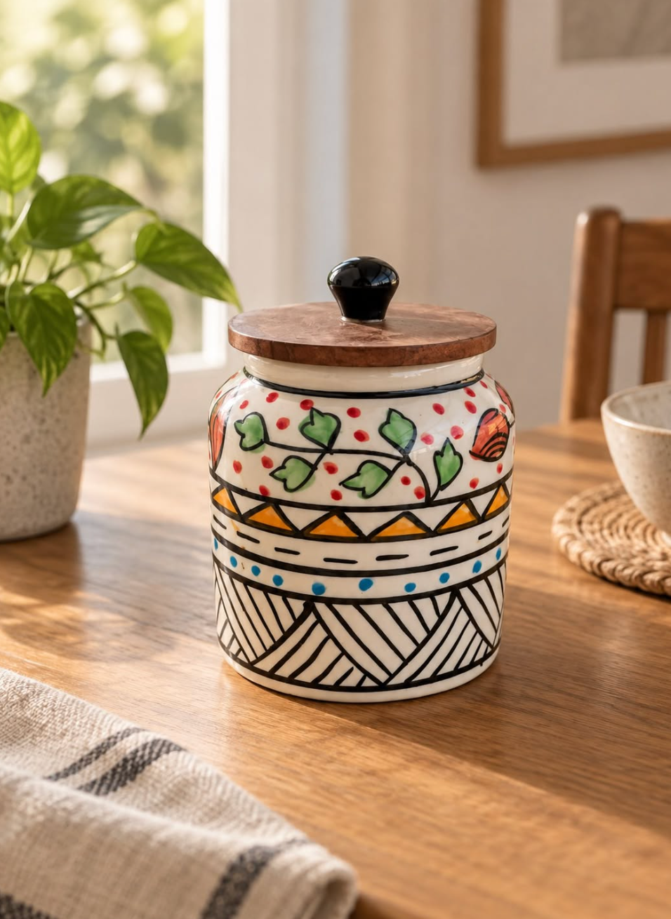 Green leaf Jar